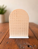 Cactus Earring Holder | Laser Engraved Wood Jewelry Organizer | Stud & Dangle Earring Display Stand