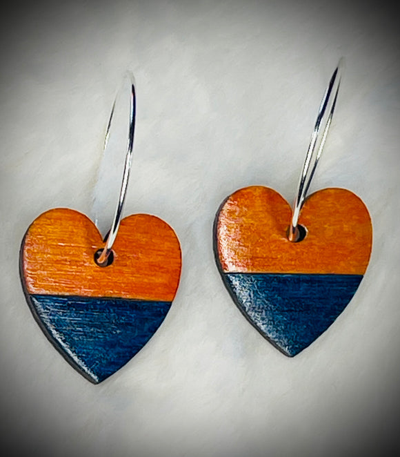 Hello Orange & Blue Dainty Hearts
