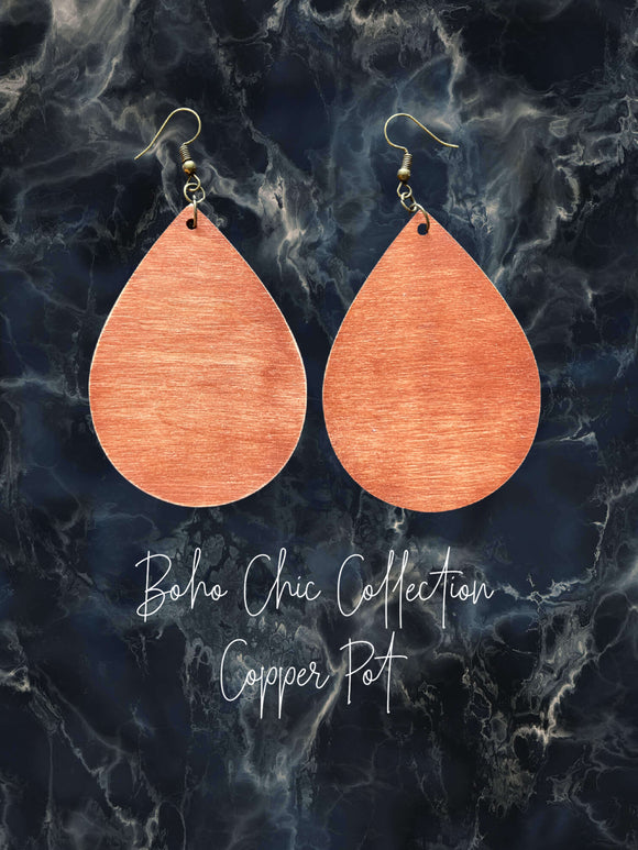 Boho Chic Collection Copper Pot Fat Teardrop Earring